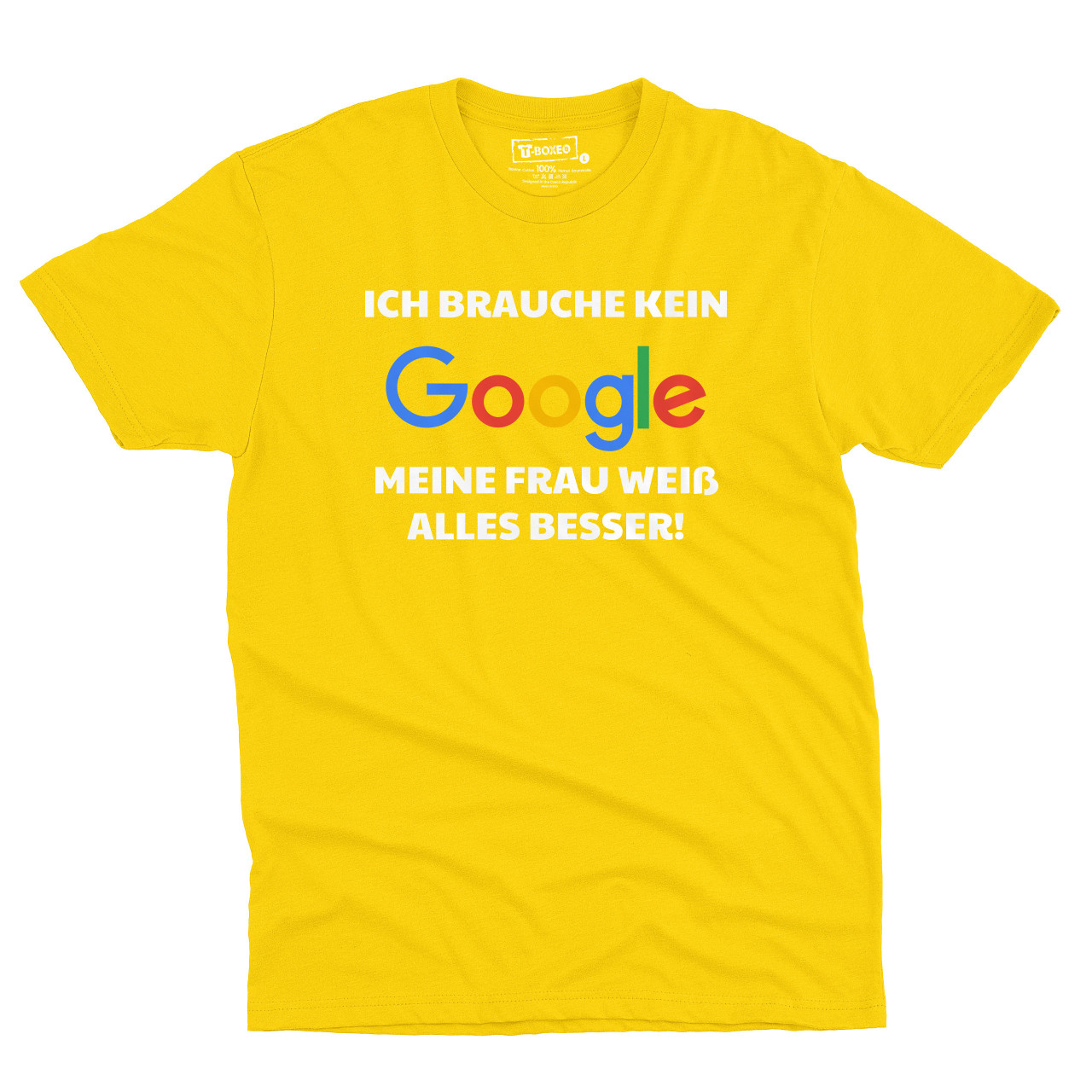 Pánské tričko s potiskem "Nepotřebuji google" DE