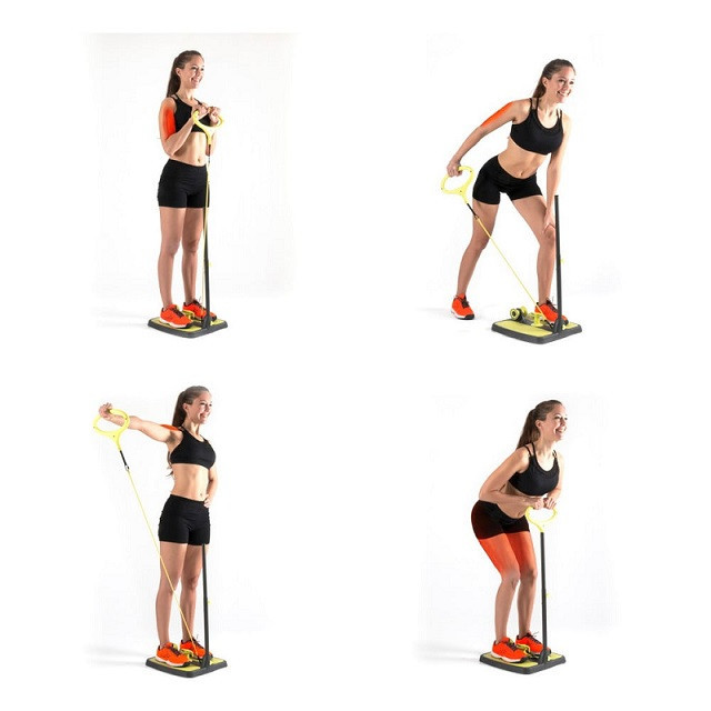 Fitness plošina na posilování hýždí a nohou s návodem na cvičení innovagoods (V0100829)