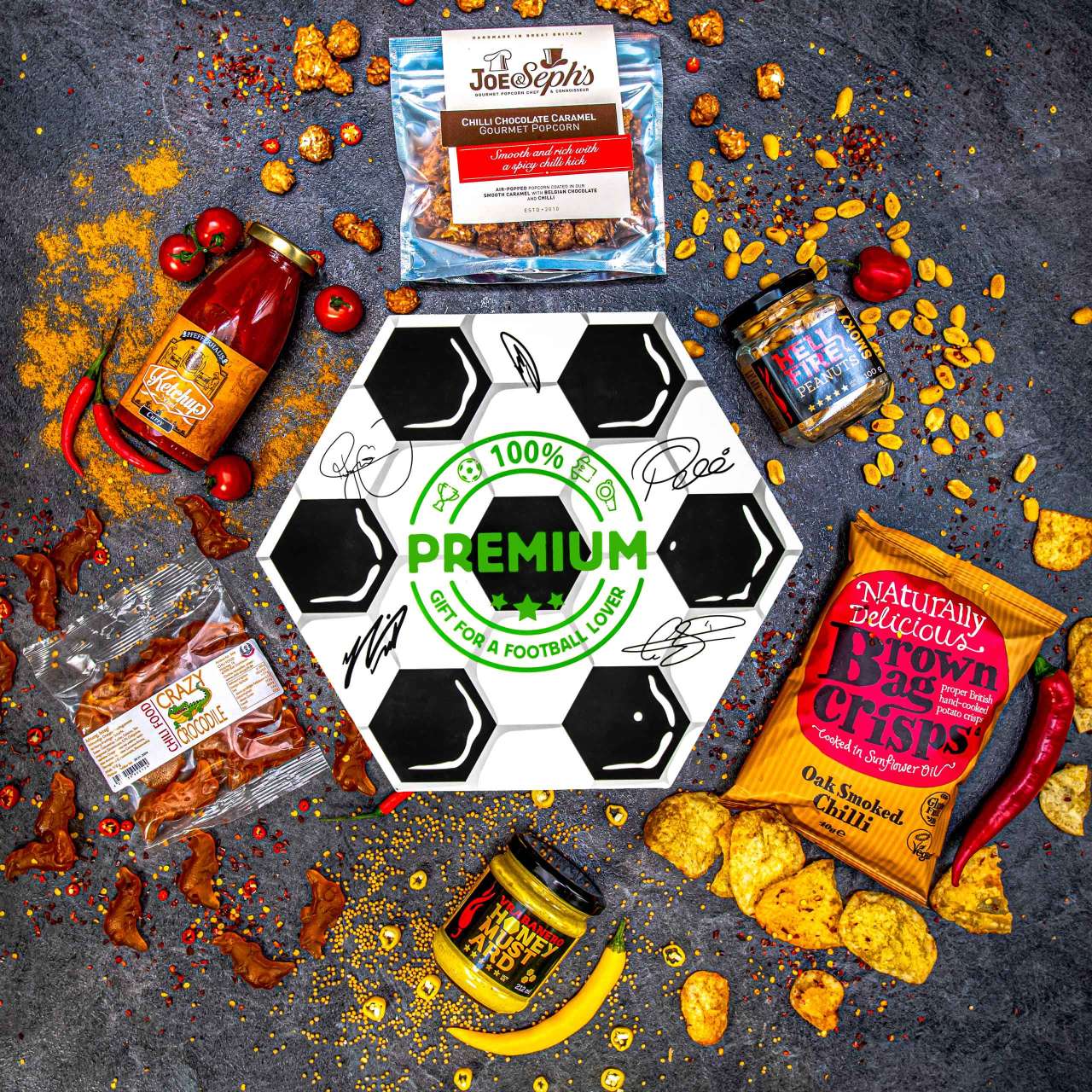 Hexagon plný chilli specialit - Fotbalový