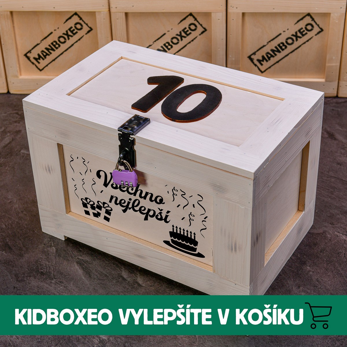 Dívčí truhla Kidboxeo – prázdná