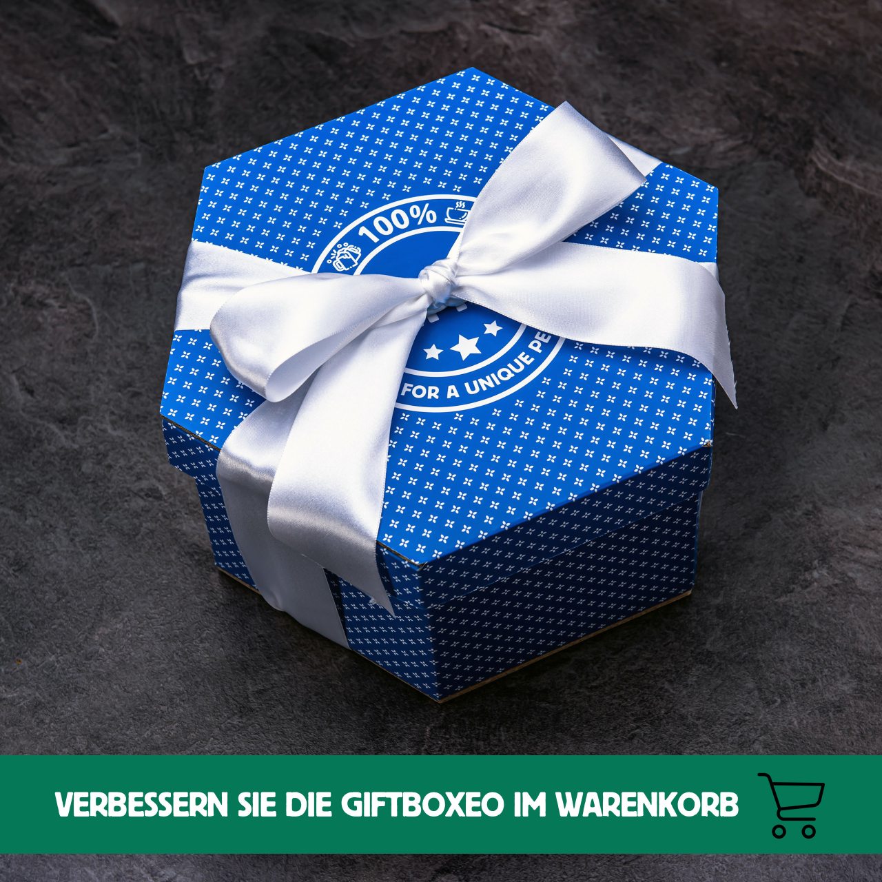 Giftboxeo plné luxusních popcornů - Modré