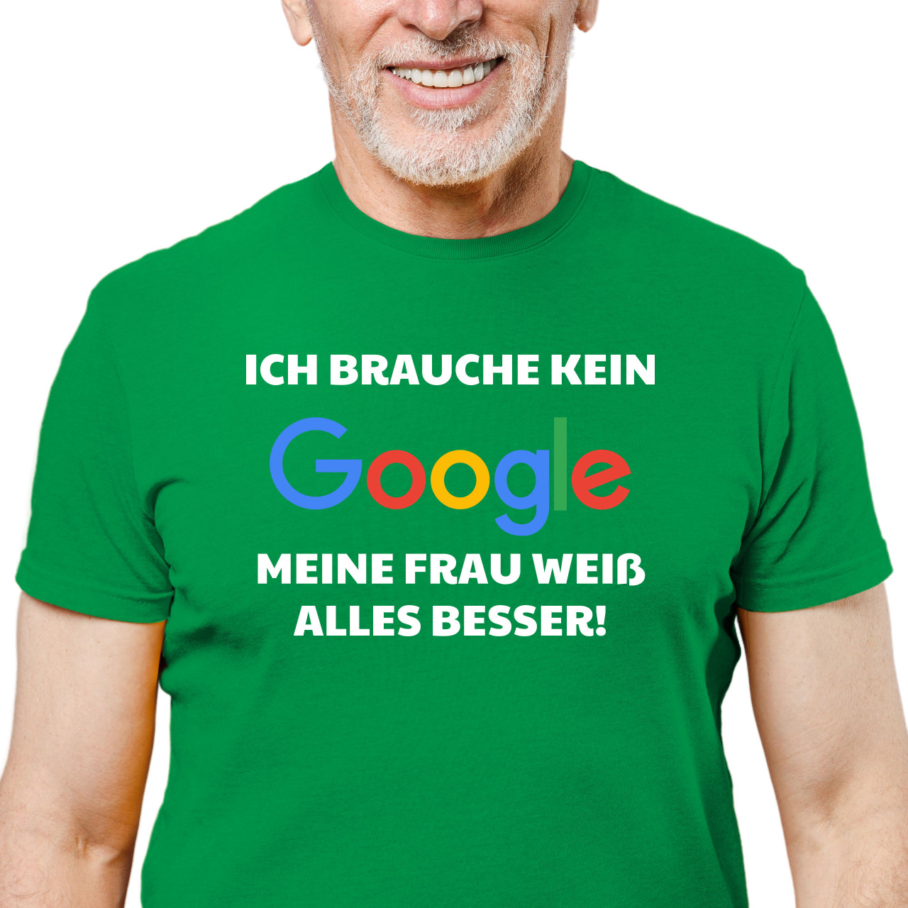 Pánské tričko s potiskem "Nepotřebuji google" DE