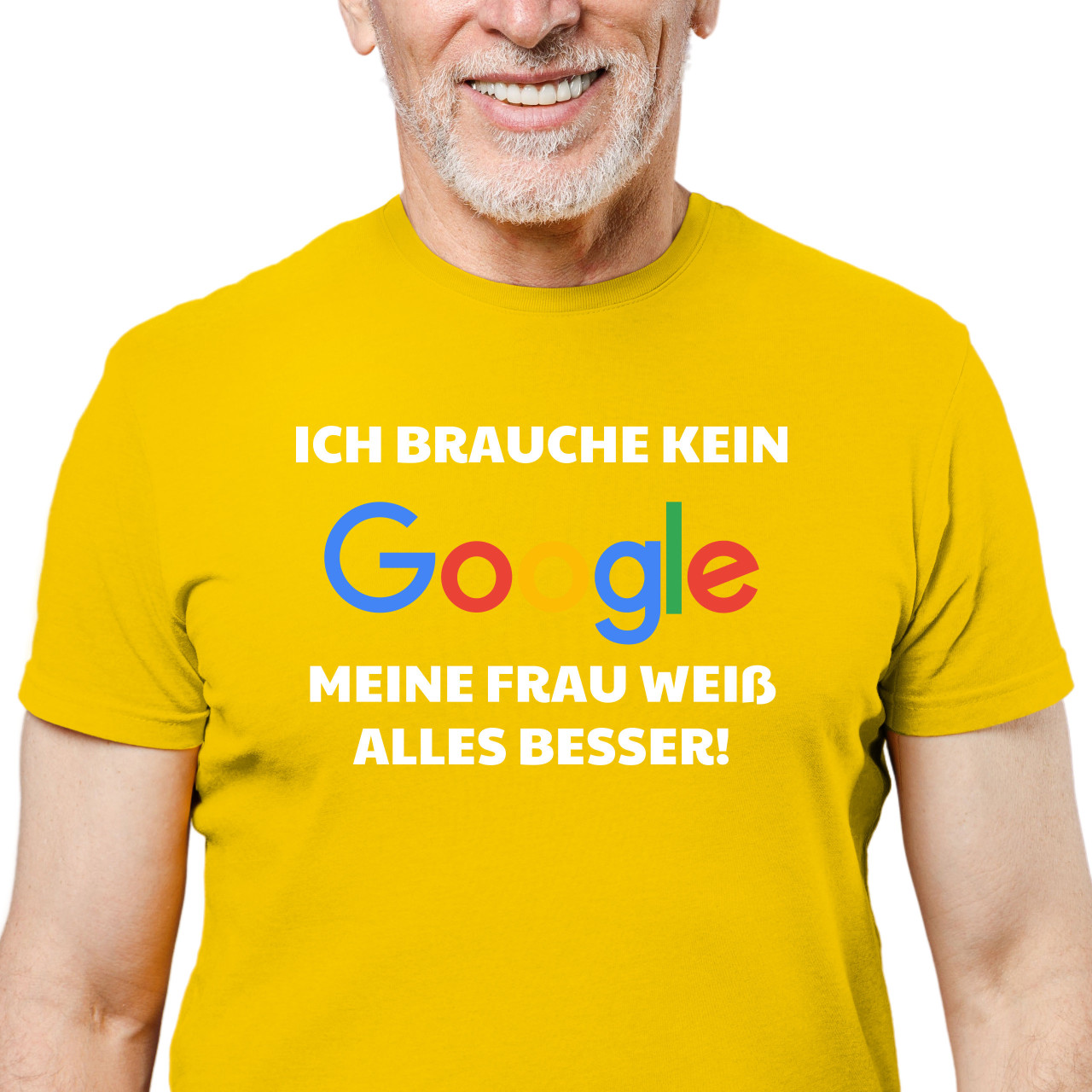 Pánské tričko s potiskem "Nepotřebuji google" DE