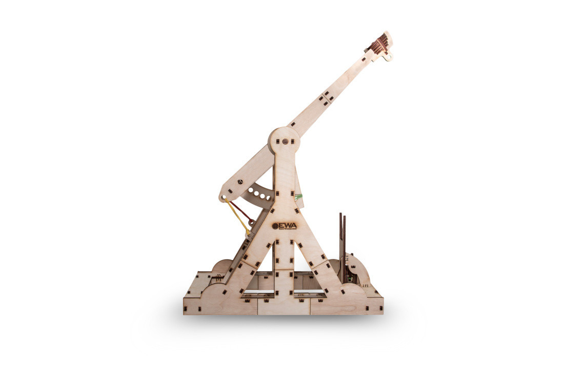 Dřevěný skládací 3D model - Trebuchet