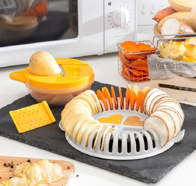 Sada na přípravu hranolků v mikrovlnné troubě s mandolínou a recepty chipit innovagoods (V0103369)