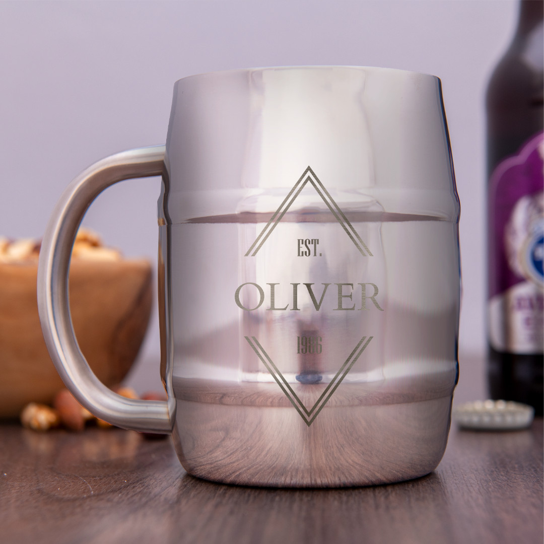 Nerezový "půllitr" s gravírováním 400 ml - lesklý