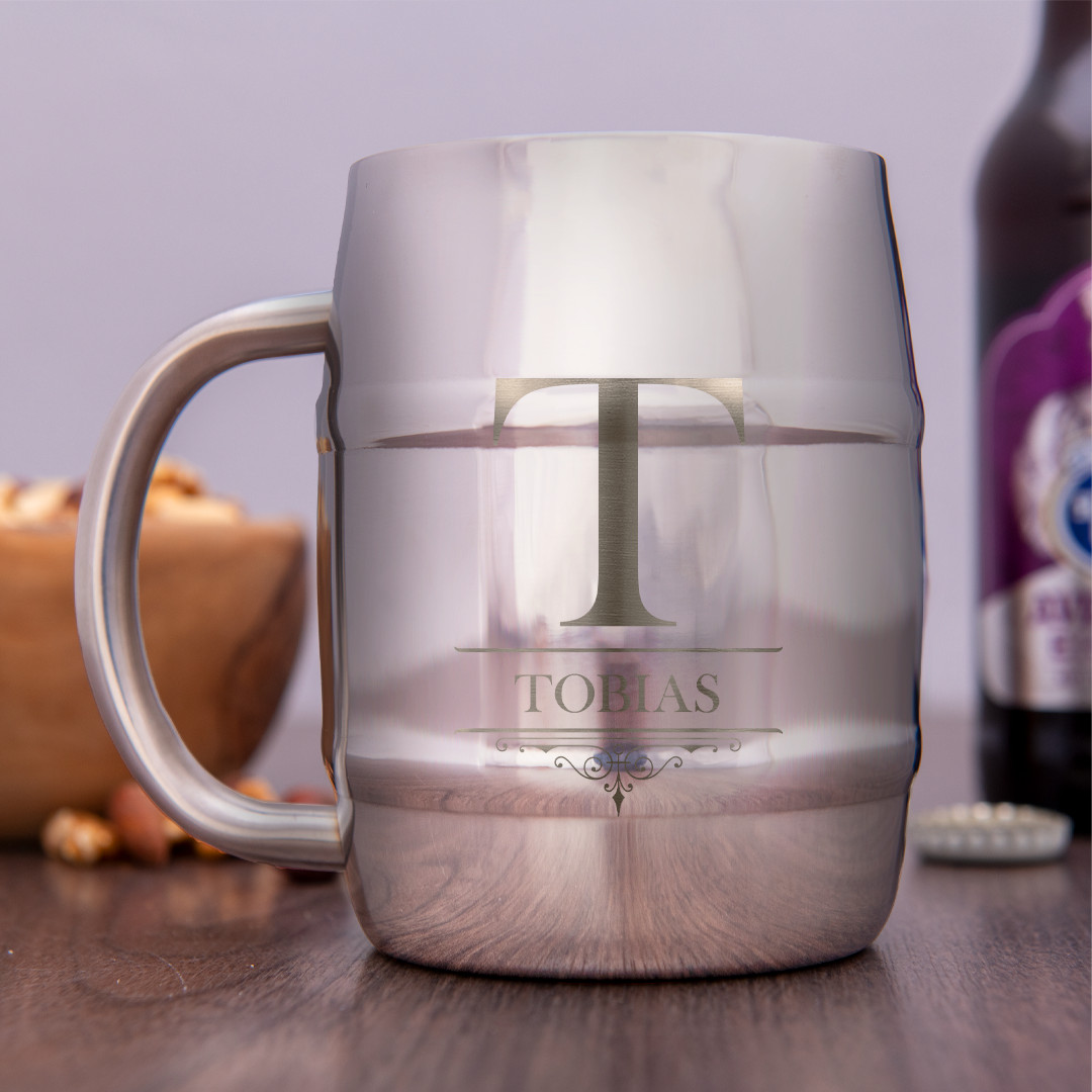 Nerezový "půllitr" s gravírováním 400 ml - lesklý
