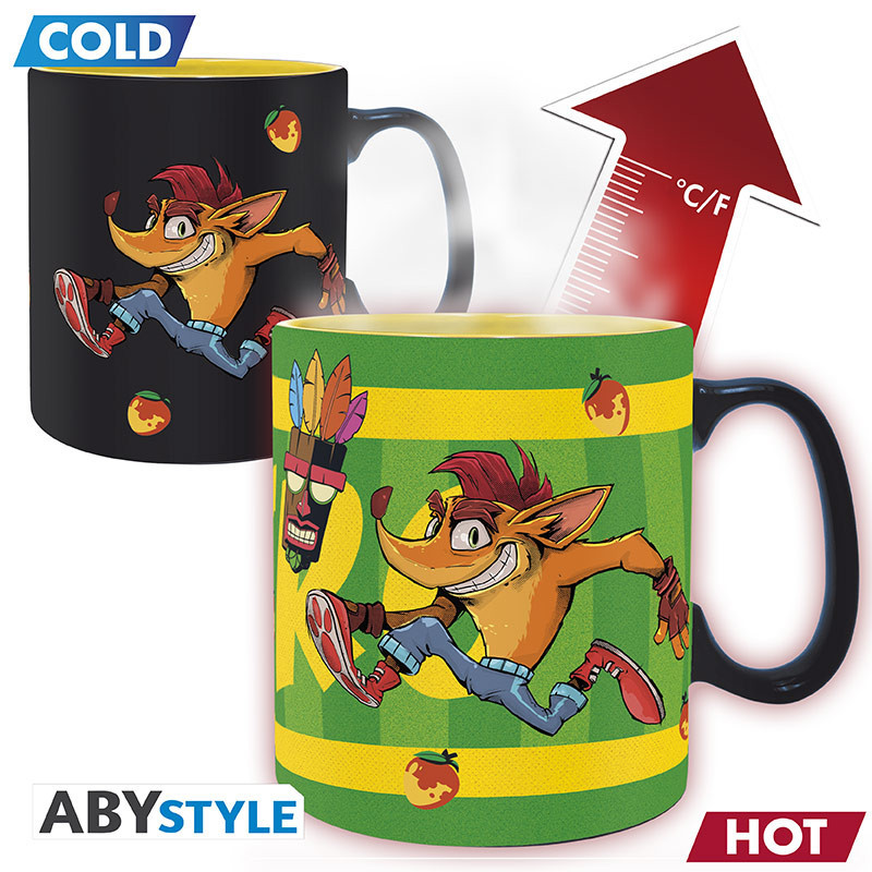 CRASH BANDICOOT Mug Heat Change 460 ml Nitro boîte x2 - Měnící hrnek Crash (ABYMUGA032)