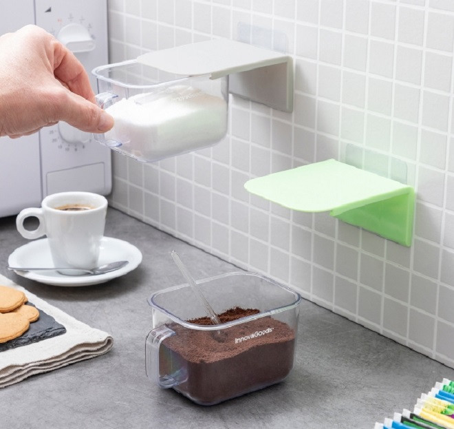 Odnímatelné přilepovací kuchyňské nádoby handstore innovagoods balíček 2 jednotek (V0103426)