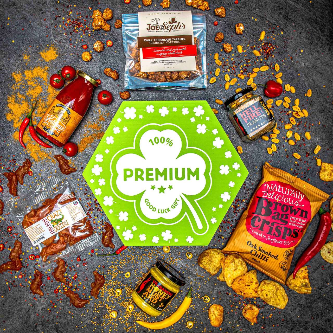 Hexagon plný chilli specialit - Čtyřlístek