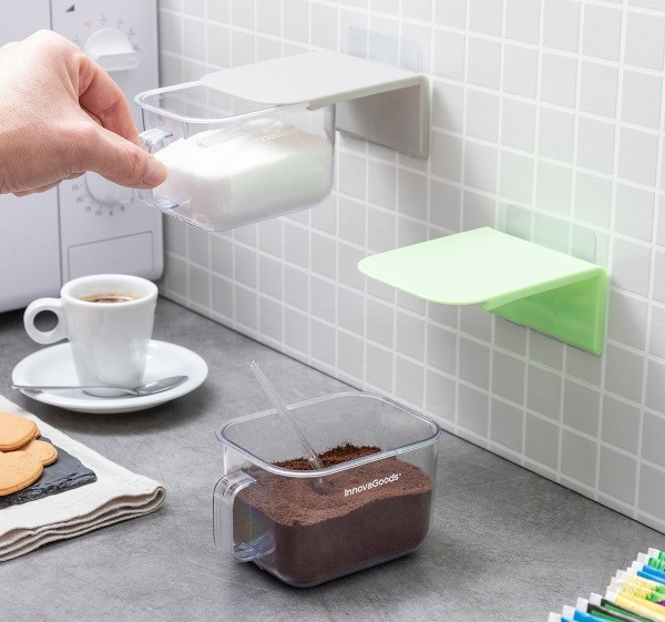 Odnímatelné přilepovací kuchyňské nádoby handstore innovagoods balíček 2 jednotek (V0103426)