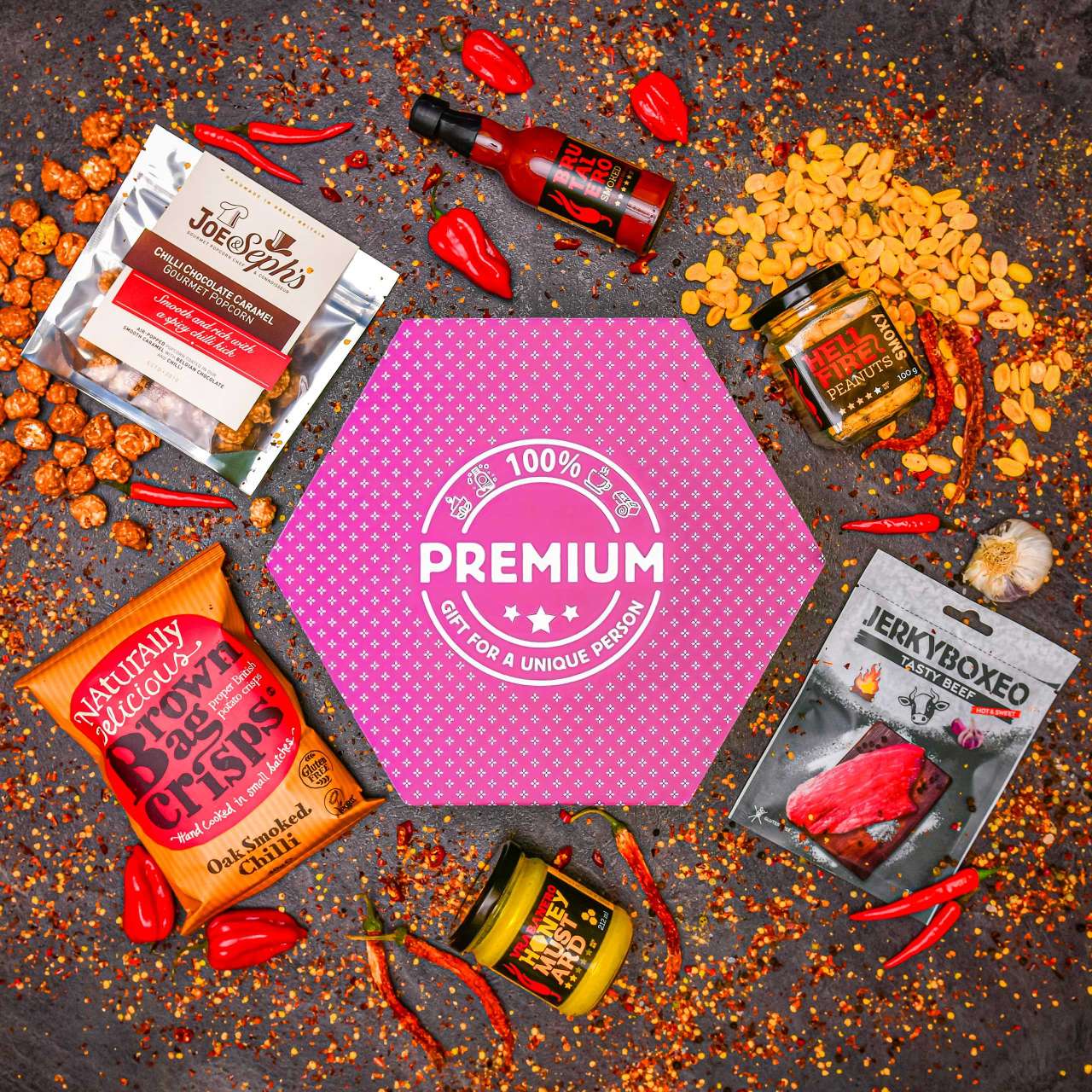 Giftboxeo plné chilli specialit - Fialové Nová verze