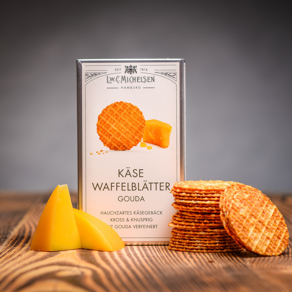 3 x Michelsen Käse Waffelblätter Gouda 100g - sýrové vafle
