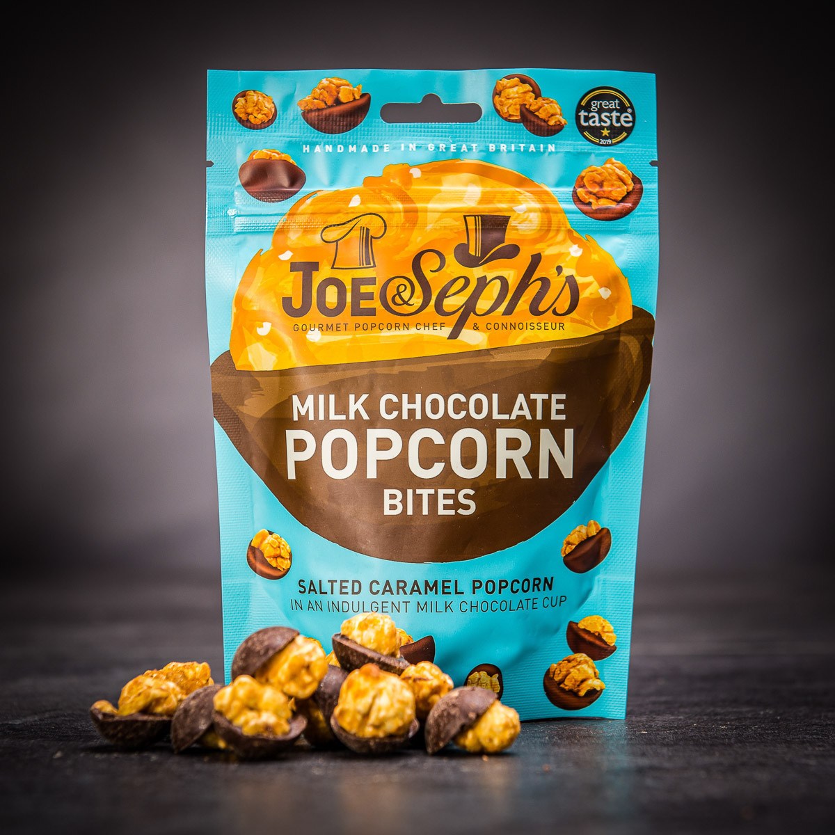 Hexagon plný luxusních popcornů - Modrý