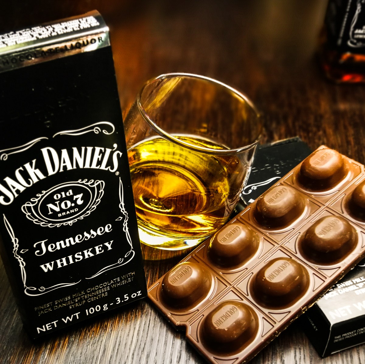 3 x Luxusní čokoláda Goldkenn s náplní Jack Daniel´s