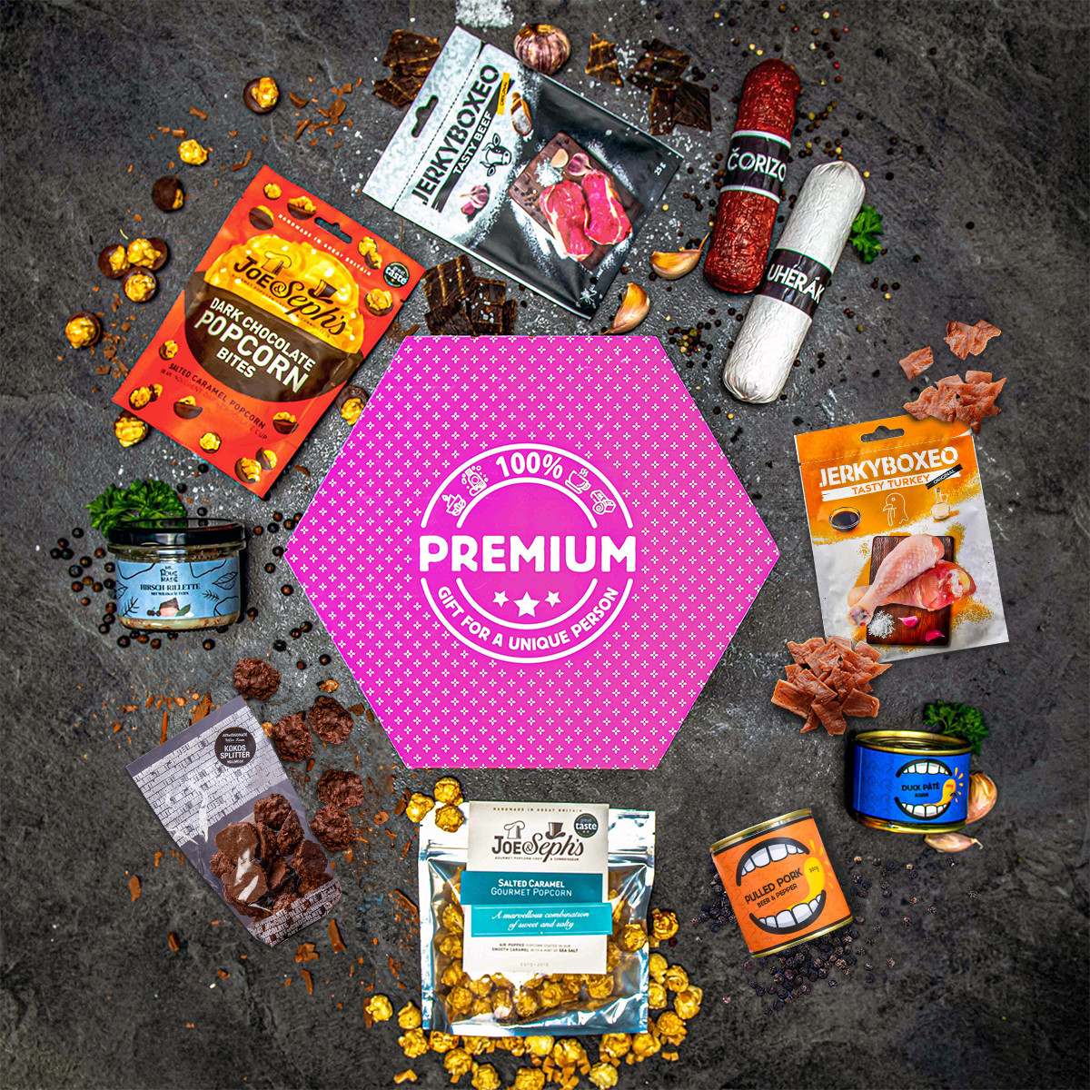 Giftboxeo plné delikates XXL -  Fialové