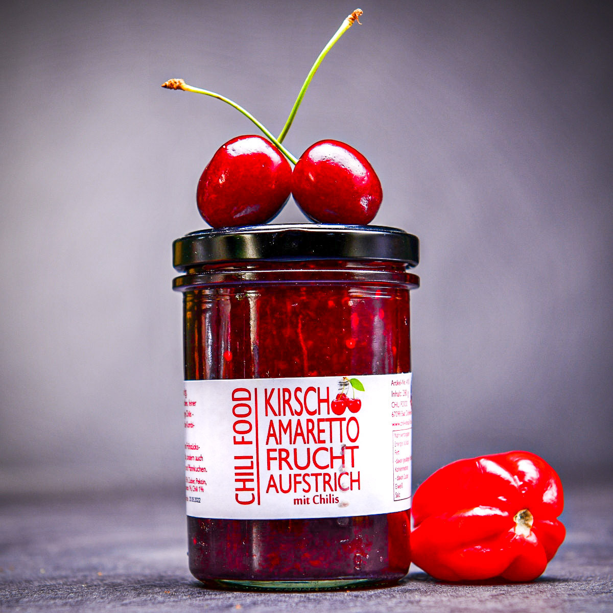 Třešňový džem s likérem Amaretto a chilli 280 g
