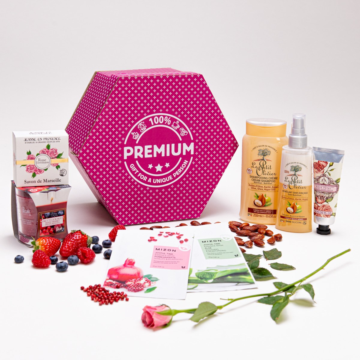 Giftboxeo s kosmetikou MIX - Fialové