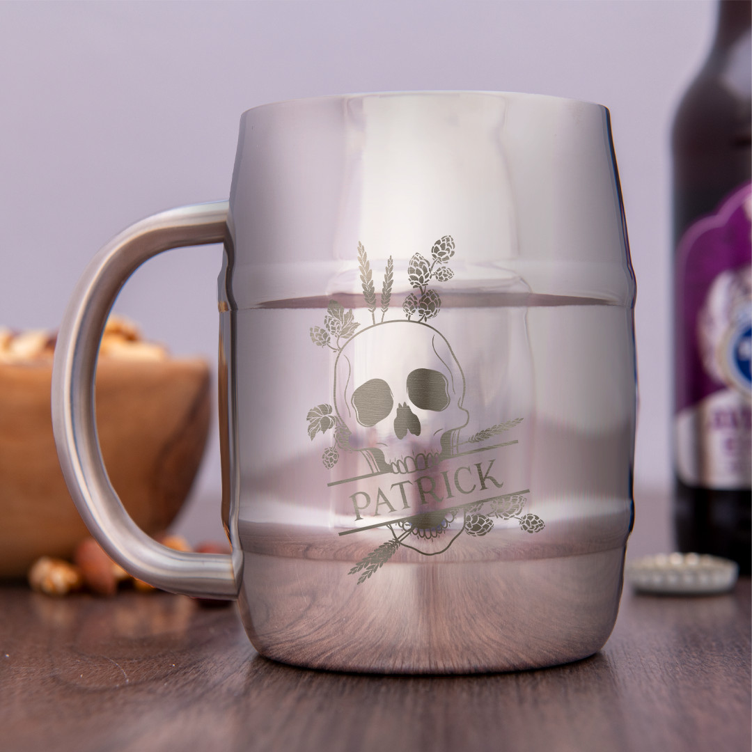 Nerezový "půllitr" s gravírováním 400 ml - lesklý