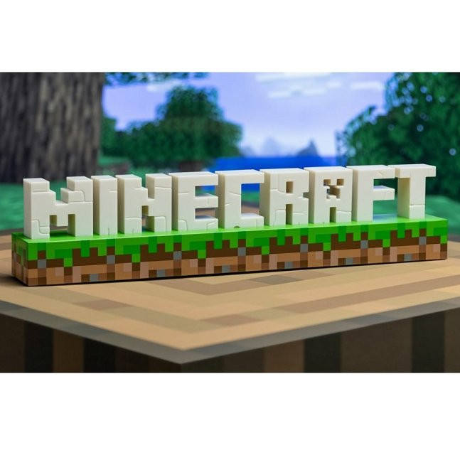 Dekorativní lampa Minecraft - Logo - 41 x 9 x 5,5 cm (355608)