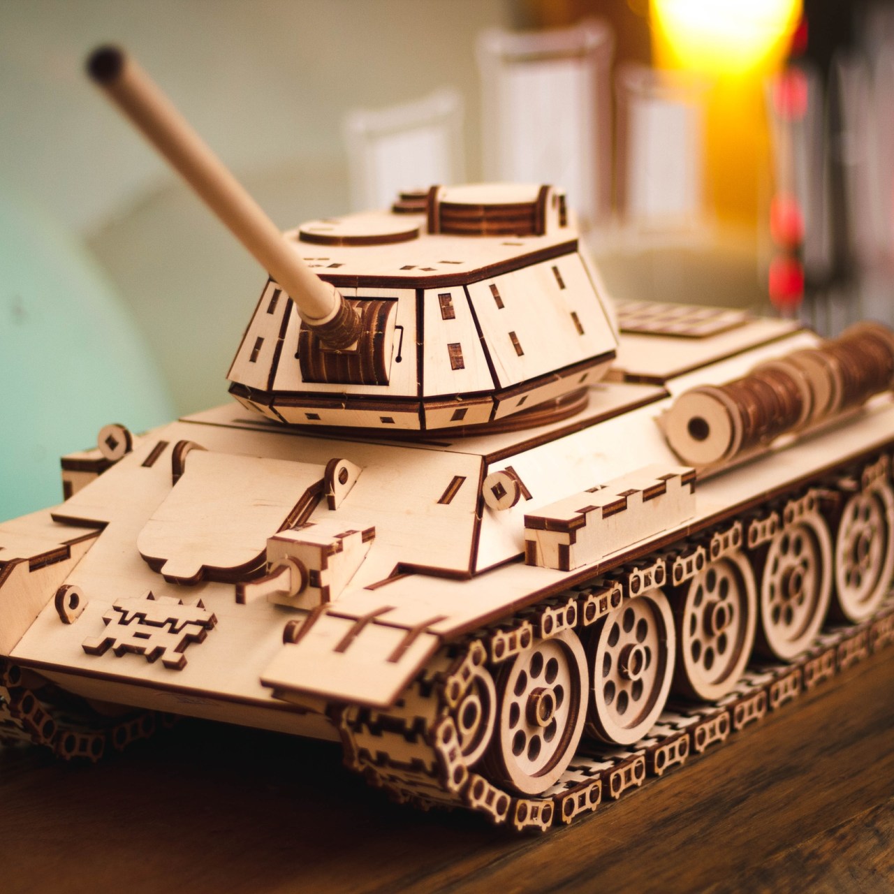 Dřevěný skládací 3D model - Tank T-34