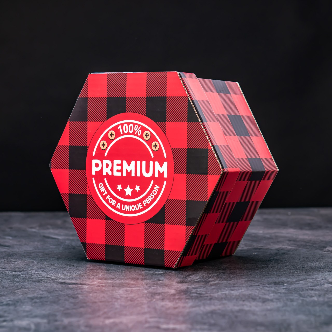 Hexagon plný luxusních holících potřeb - Flanelový