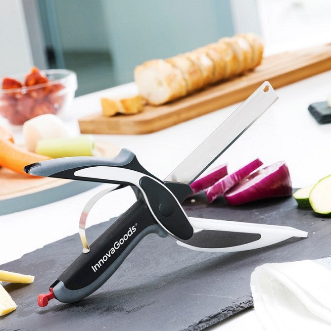 Nůžky s nožem a mini krájecím prkénkem innovagoods (V0100993)