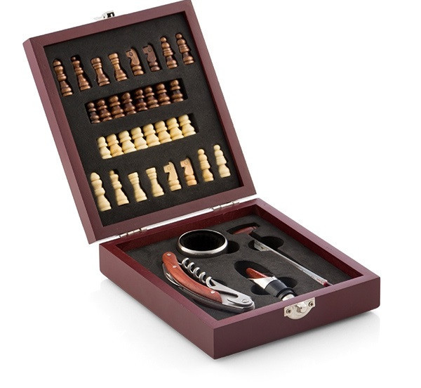 Set na víno a šachy innovagoods (37 částí) (V0100602)