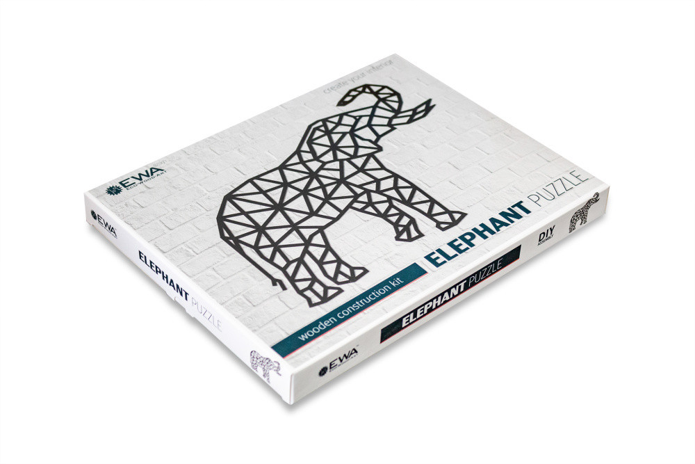 Dřevěné skládací puzzle "Elephant"