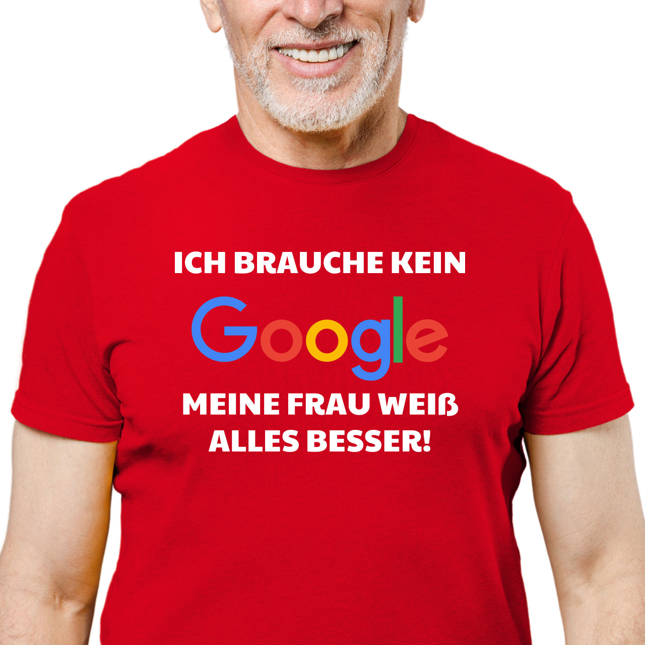 Pánské tričko s potiskem "Nepotřebuji google" DE