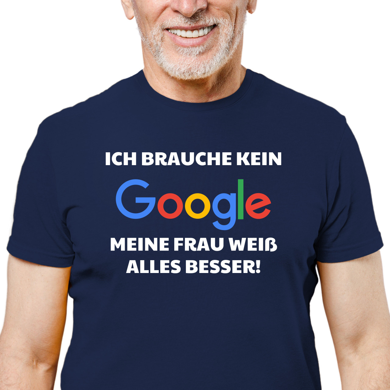 Pánské tričko s potiskem "Nepotřebuji google" DE
