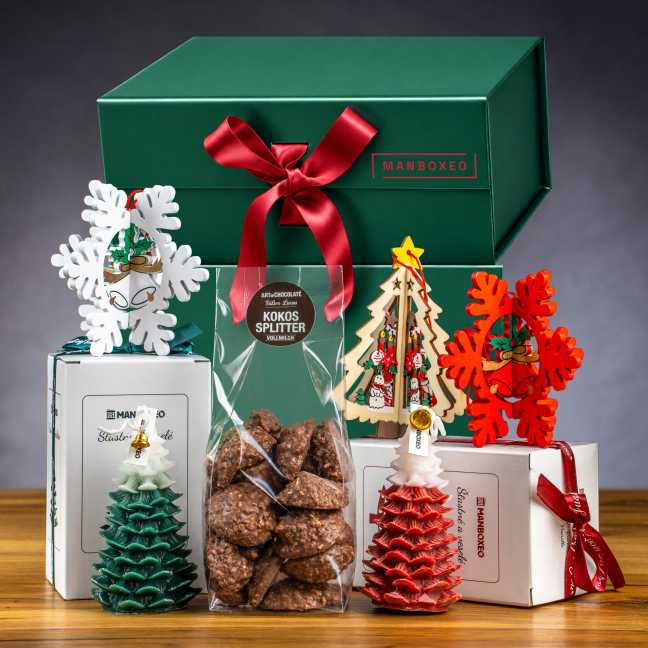 Weihnachtliches Geschenkset mit Duftkerzen