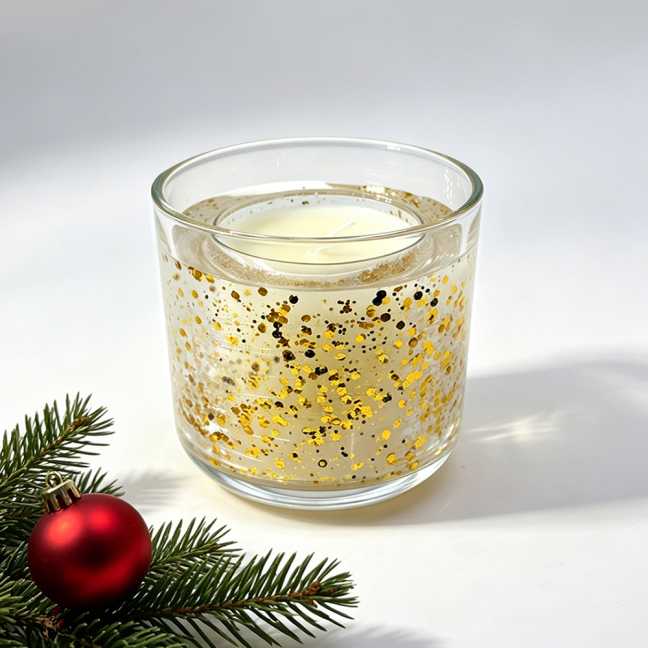Goldene Duft-LED-Kerze