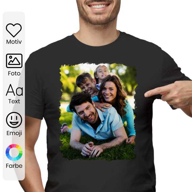 Herren-T-Shirt mit eigenem Aufdruck oder ohne Aufdruck