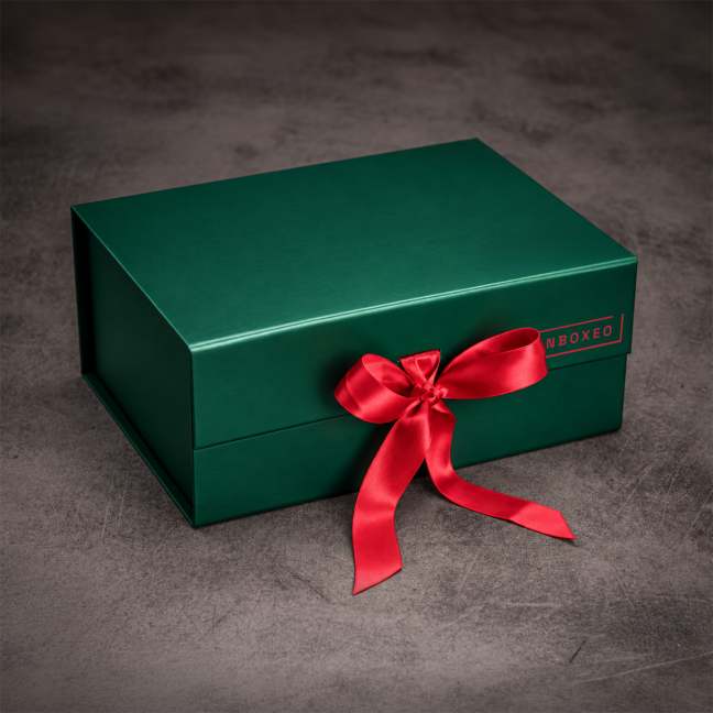 Leere Geschenkbox – Weihnachtsgrün