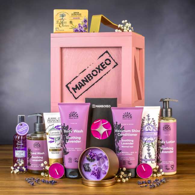 Manboxeo mit Luxuskosmetik - Lavendel 