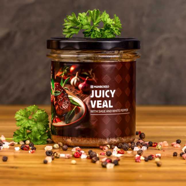 Saftiges Kalbfleisch mit Salbei und weißem Pfeffer 300 g – Mr.HomeMade