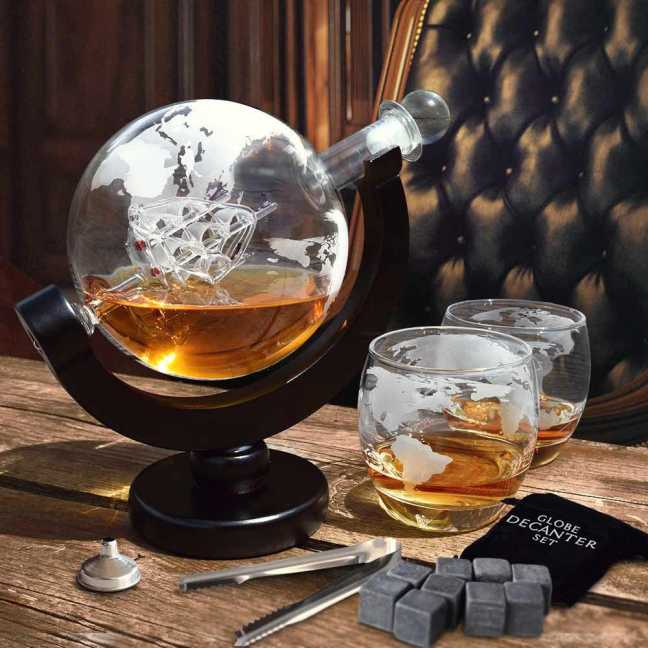 2 x Belüftungskaraffe für Luxusalkohol mit Zubehör 850 ml