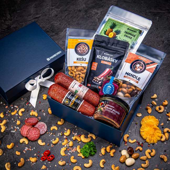 Giftboxeo Geschenkbox (royal blue) - Für den Feinschmecker XXL