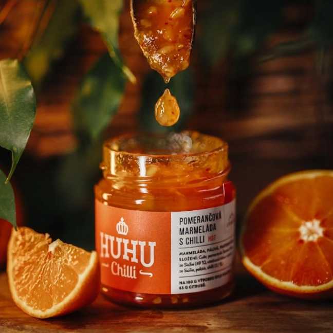 HUHU Chili Orangenmarmelade mit Chili 200 g