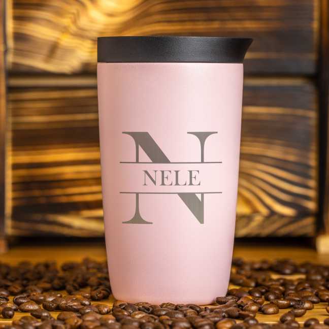 Thermobecher für Kaffee oder Tee – rosa