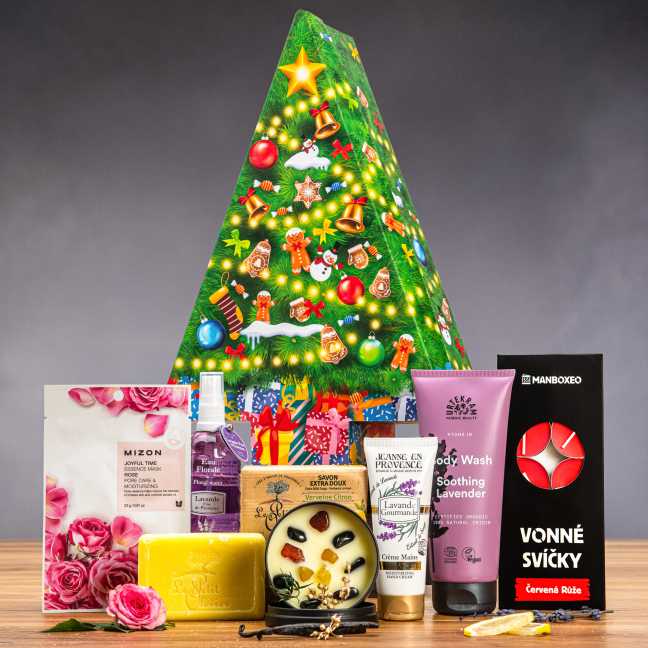 Weihnachtsbaum mit Kosmetik-MIX