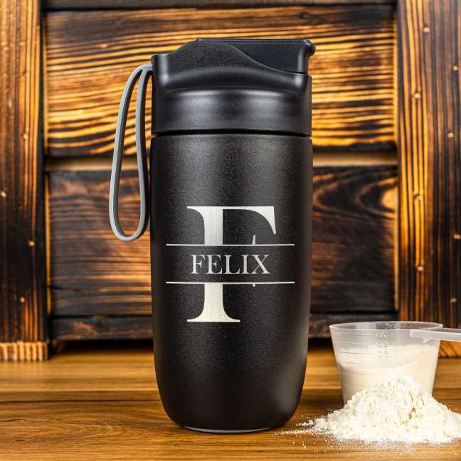Fitness-Shaker mit Gravur