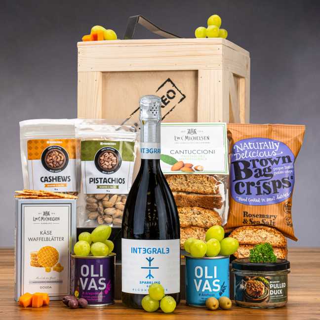 Kiste mit Prosecco mit 0,0 % Alkohol