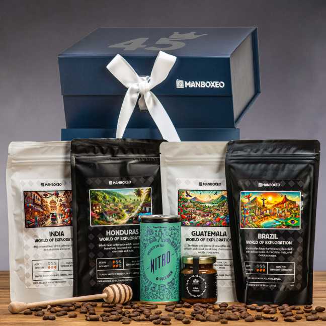 Giftboxeo Geschenkbox (royal blue) - Für Kaffeetrinker