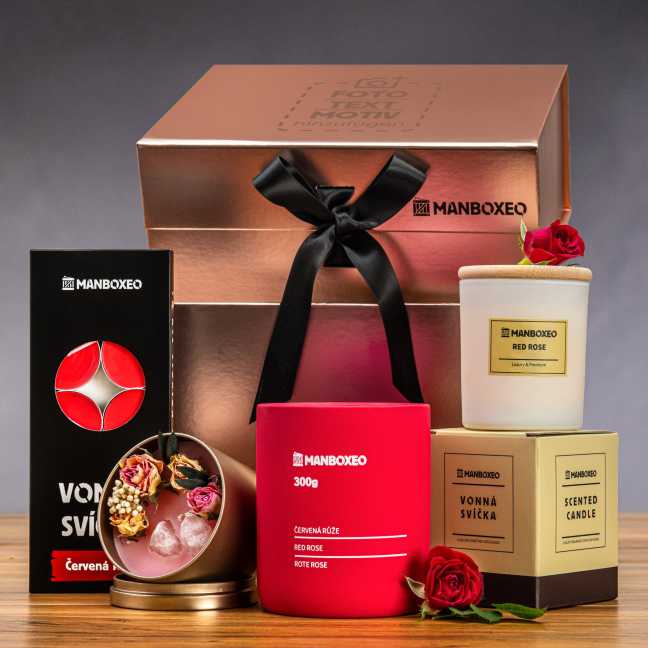 Giftboxeo Geschenkbox (rose gold) - Voller Rosenduft